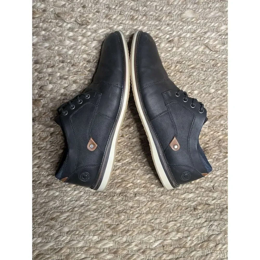 Men’s Bull Boxer B-52 Black Leather Oxford, Size 9.5, Dress Shoes